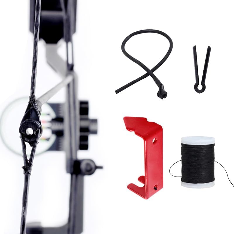 SP.G Archery Peep Sight, 1/4" 3/16" Aluminum Peep Sight or Tubing peep Sight with Bowstring Splitter for Archery Compound Bow - Image 1